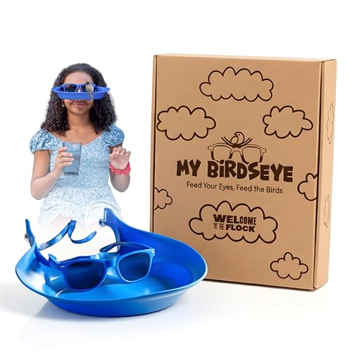 Interactive Wearable Bird Feeder Head Gear with Peck Proof Lenses | Bird Watching & Feeding Device with Comfortable Head Strap, for All Varieties of Your Feathered Friends You Meet