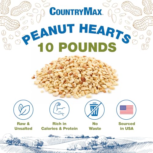 CountryMax Backyard Seeds Peanut Hearts for Wild Birds 10 Pounds - size: 10 Pound (Pack of 1), style: Peanut Hearts