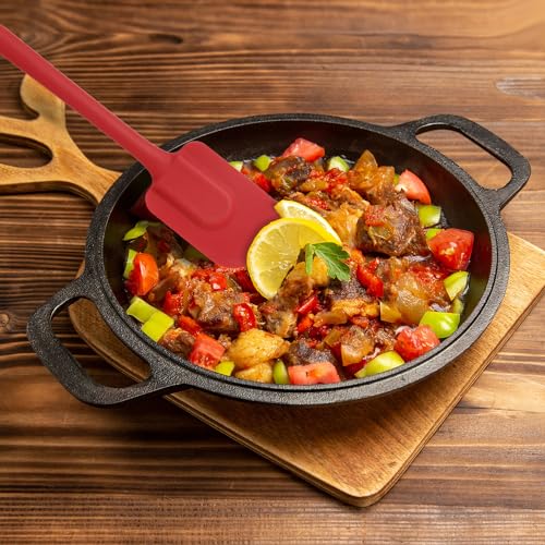 Mrs. Anderson’s Baking Silicone Spatula, Flexible And Nonstick, One-Piece Design, Red, For Mixing, Folding, Scraping, Baking, And Cooking - color: Red, size: 10.5-Inch, Spatula