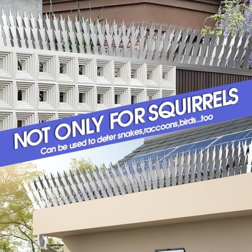 80 inches Bird deterrents for Outside and cat Spikes，Suitable for Pigeon Spike for Garden Fence Spikes and Wall,Barns Roof and Squirrel Guard Baffle with Steel Bird Spikes Stripes
