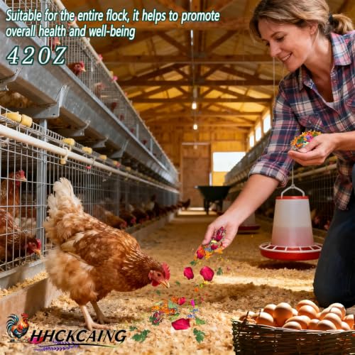 42oz Premium Nesting Herbs, Aromatic Blend for Chicken Coop & Nest Boxes | 8 herbal flower blend, calms laying hens, removes coop odors, boosts consistent egg production & improves egg quality - size: 10.4"L x 9.3"W x 3.0"H