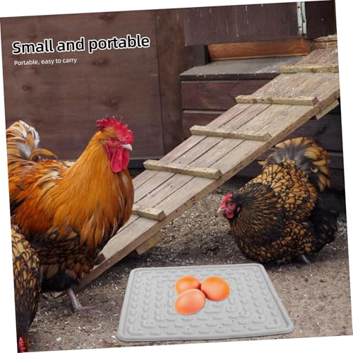 Toyvian 2pcs Chicken Nesting Pads Soft Reusable Laying Mats Washable Chicken Bedding Liners for Coop and Nest Box Grey for Clean Eggs