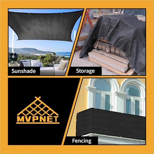 90% Sun Shade Cloth for Garden 10x20Ft UV Resistant Mesh Tarp,Black - color: Black, size: 10' x 20'-Finished Size
