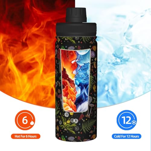 Mushroom Tumbler 18 Oz, Mushroom Gifts for Women, Mushroom Coffee Cup Travel Mug Water Bottle, Mushroom Themed Gifts for Mushroom Lovers, Stainless Steel Mushroom Accessories Stuff Thing - color: Mushroom