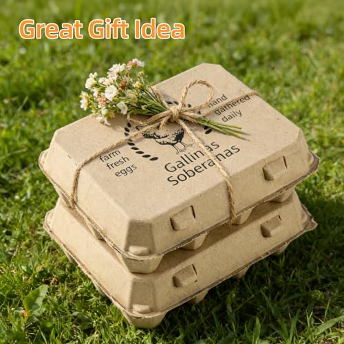 Egg Cartons Cheap Bulk 30 Pack, Biodegradable Paper Pulp Egg Holder Fridge | Egg Cartons Cheap Bulk 30 Pack, Cardboard 12-Count Egg Holder for Fridge, Biodegradable, Home Gifting & Farmers Market