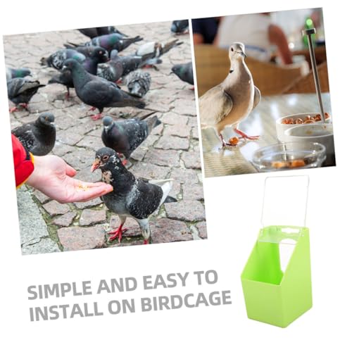 Garneck Bird Cage Feed Dispenser 4pcs Pigeon Feeder Hanging Bowl Quail Feeder Cage Supplies Pigeon Supplies