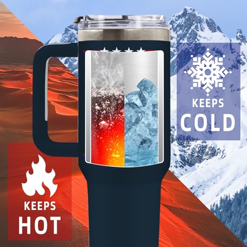DUUV American USA Flag Tumbler 40oz, Insulated Blue 4th of July Cup Gifts | Patriotic Tumbler for Man Leakproof, Patriotic Water Bottle for Independence Day, Fathers Day Ideal Gifts for Man, 1 Pack - color: Truth Flag