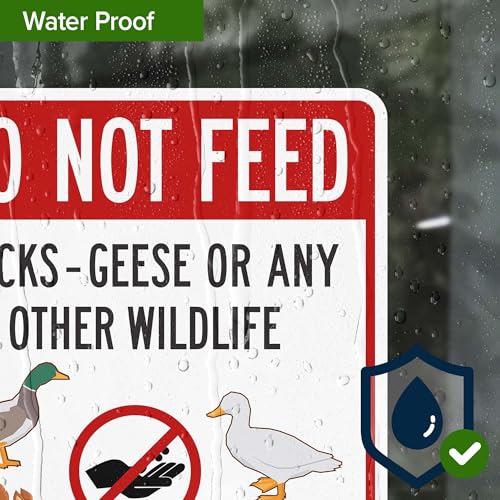 Do Not Feed Ducks Geese Or Any Other Wildlife Sign Sign, 10x7 Inches, 4 Mil Vinyl Decal Stickers Weather Resistant, Made in USA by My Sign Center - size: 7x10 Vinyl Sticker