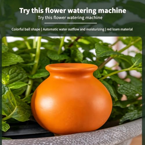 4PCS Terracotta Self Watering Spikes, Globes Shaped Watering Planter Insert | Automatic Plant Waterer Outdoor&Indoor Use, Vacation Clay Watering Devices System, Slow Release Self Watering Planter Insert - color: Small Bottle Necks Set (Pack of 4)