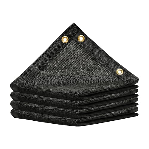 90% Shade Cloth, Black 6' x 10' Outdoor Dog Shade Tarp, Shade Cover with Upgrade Grommets and Zip Ties, Sunblock Net for Garden Carport Chicken Coop Dog, We Custom Size