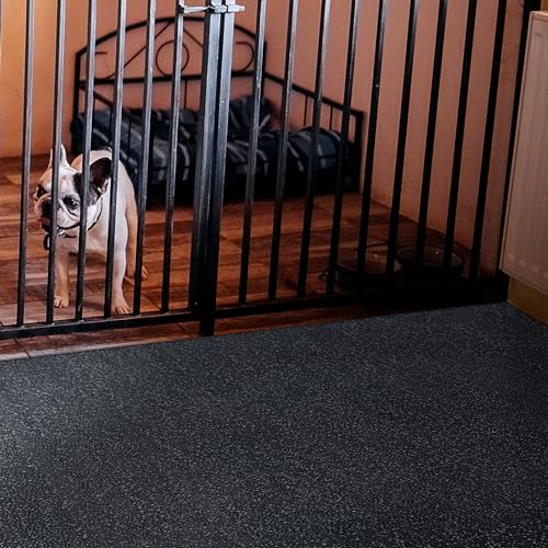 MSI Horse Stall Mat 42in. x 72in. Black Rubber Flooring Mat Tile Trim