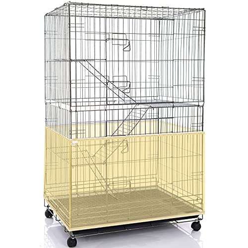 Shappy Large Bird Cage Seed Catcher,Bird Cage Cover Net Skirt Guard,Adjustable Soft Airy Mesh Net for Parrot Parakeet Macaw(118 x 15 Inch/ 300 x 37 cm,Yellow) - color: Yellow, size: 118 x 15 Inch/ 300 x 37 cm