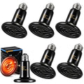 6 Pack 150W Ceramic Heat Emitter, No Light Reptile Heat Lamp Bulb for Bearded Dragon Tank, Chicken Brooder and Coop, E26 Ceramic Heater Bulb for Large Terrarium - style: 150W