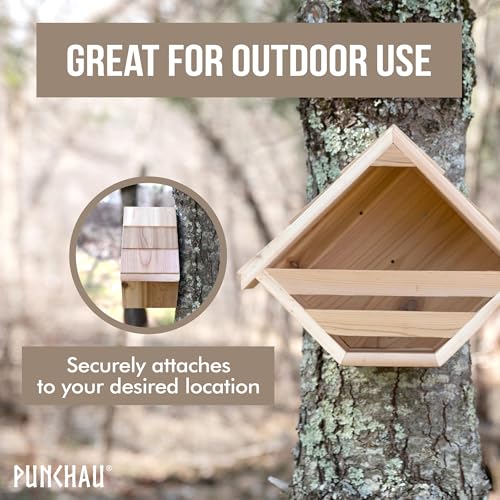 Cedar Mourning Dove Nesting Box, 14L x 11H x 6W Inch, Outdoor | Natural Rough Cut Cedar Bird House, For Doves Nest