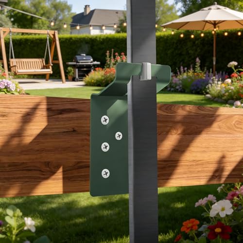 48 Pcs Green T-Post Bracket 3" | Post Mount Bracket for Signs, Fences, Mailboxes & Bird House Feeders - color: Green, size: 48 Pcs