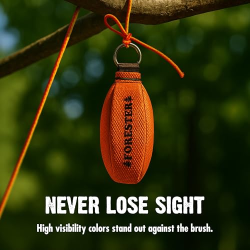 FORESTER Arborist Throw Line Kit | Throw Weight & 166ft Rope | Ultra Slick 100% Polyester Rope | Arborist Equipment for Tree Climbing - style: 11oz Throw Weight