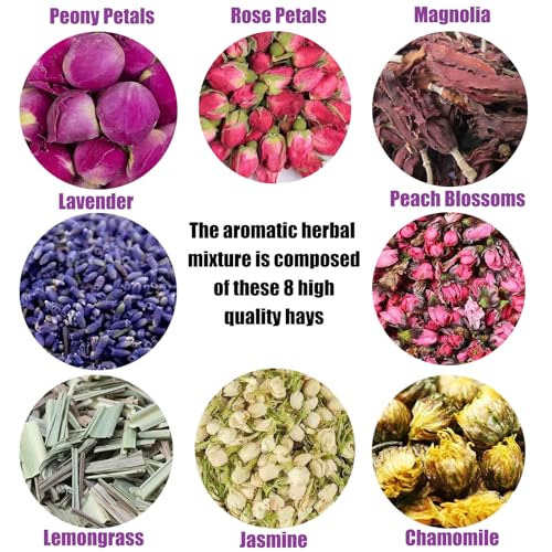 MIUPOO Chicken Coop Bedding,Chicken Nesting Herbs,Natural Blend of 8 Premium Dried Herbs for Fresh Nest Box, Fragrant Dried Herbs for Poultry Habitat,8 Ounces Per Bag.