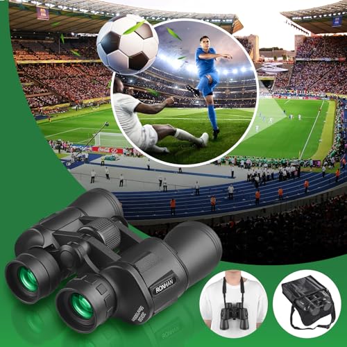 20×50 Binoculars for Adults High Powered with Carrying Case & Strap | HD Optics, Large Eyepiece, Bird Watching, Cruise Ship, Travel, Outdoor Hunting, Road Trip, Sport Games, Tripod Adaptable