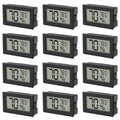 12 Pack Mini Hygrometer Indoor Humidity Meter Hygrometer Thermometers Humidity Meters Gauge Hygrometer Mini Digital Thermometer Hygrometer with Fahrenheit (℉) for Humidors, Greenhouse, Garden - color: 12PCS