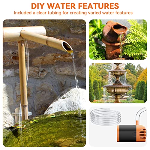 30W Solar Fountain Pump with 430GPH Flow, 7 Water Spray Heads & 16.4ft Cable, Solar Pond Pump with Adjustable Flow Valve & Dry Run Protection for Garden, Birdbath, Water Feature P130C - size: 30W