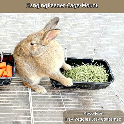 Hanging Chicken Feeders,Duck Feeder Waterer,Small Feed Trough 1.3 Quart 3 Pack,Hanging Fence Feed Trough for Poultry,Green - color: Green, size: 1.3 Quart (3 Pack)