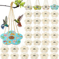 DoubleFill 48 Pack Bird Feeder Craft Kits for Kids Ages 3-8 DIY Wooden Bird Feeder to Build Arts and Crafts for Kids DIY Your Own Unfinished Wooden Ornaments Painting Kits Outdoor Summer Craft