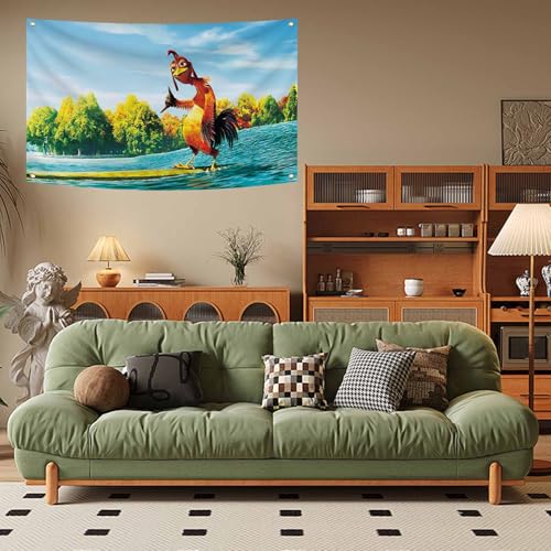 Funny Chicken Flag 3X5 Feet SIX Banner College Dorm Room | Man Cave Frat Wall Outdoor Decor,With 4 Brass Grommets - color: G4