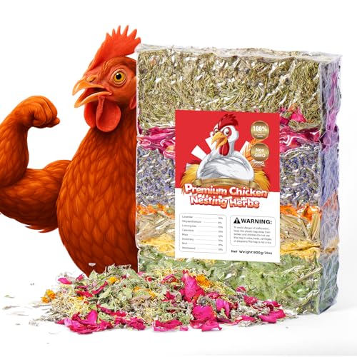 21oz Premium Chicken Nesting Herbs – Natural Dried Blend, Lavender Rose Mint Mix, Helps Reduce Odors and Freshen Coop Naturally, Relaxing & Calming Herbs for Happy Hens - size: 1.31 Pound (Pack of 1)