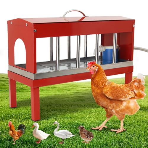 Automatic Chicken Waterer Stainless Steel Poultry Waterer No Waste with Float Valve Kit Bottom Bracket Chicken Watering System for Chicken Duck Goose Pigeon