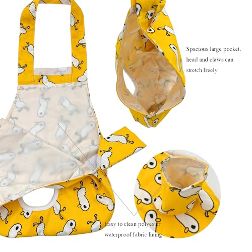 2 Pack Chicken Holder Bag, Large Poultry Carrier Sling for Travel & Care | Canvas Catching Handbag for Hens, Roosters, Ducks, Geese, with Poop Pocket, Transport or Nursing Visit