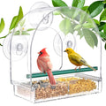 SUNALLY Window Bird Feeder Outdoors, Clear Feeders for Hummingbird Watching | Transparent Feeders with Strong Suction Cups, Outside Hummingbird, Bird Watching for Garden, Yard, Elderly Kids, Cats Viewing - style: Style 4