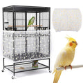 Universal Bird Cage Seed Catcher, Nylon Mesh Stretchy Bird Cage Skirt | Bird Cage Mesh Cover For Round Square Cages, Feather Debris Containment, Airy Soft Cover