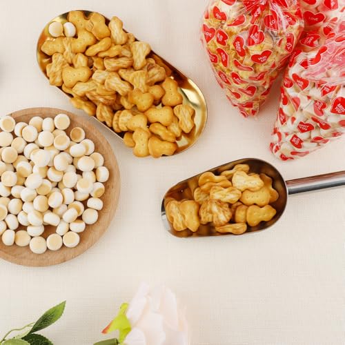 4 Pack Stainless Steel Ice Scoop with Long Handle, 6 Oz Multi Purpose Scooper for Ice Machine, Dog Food, Flour, Nuts, Pulses, Ideal Kitchen Bar Party Freezer Accessory - size: 4 PCS