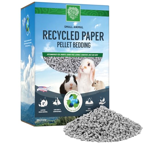 Small Pet Select Recycled Paper Pellet Bedding & Litter, Rabbits, 10 lb | Absorbent Odor Control, Low Dust, Eco-Friendly, For Guinea Pigs, Hamsters, Bunnies, Chinchillas & Small Pets - size: 10 LBS