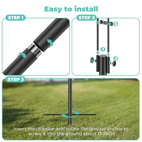 Bird Feeder Hook for Outdoor, 82 Inch Hevy Duty Bird Feeder Poles, Bird Feeder Stand Station, Garden Hook for Hanging Plants, Lanterns, Hummingbird Feeders