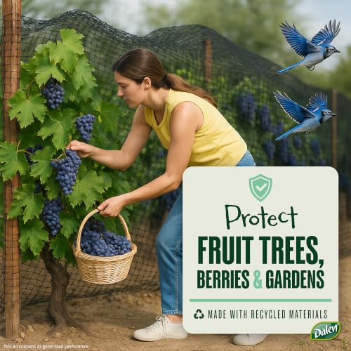 Dalen Bird-X Protective Mesh Netting for Fruit Trees & Berries - 28 x 28 ft | Black Garden Netting, 5/8-inch Mesh - Helps Deter Birds & Garden Pests, Made of Weather-Resistant Plastic - size: 28' x 28'