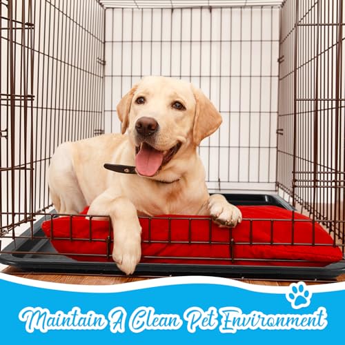 Suzile 4 Pack Heavy Duty Dog Crate Replacement Tray for 42 Inch Wire Dog Crates, Leakproof Plastic Kennel Pan, Thickened Cage Floor Liner, Easy Clean Crate Pan Replacement for Pets, Multipurpose Tray