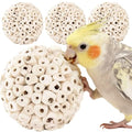 4PCS Bird Toys Sola Balls 2.36'' - Bird Foraging Toy, Sola Atta Ball, Parrot Chew Shred Toy for Sharpening Claws & Beaks for Cockatiel, Parakeets, Conure, Love Birds, Budgie and Small Birds - color: 4 PK