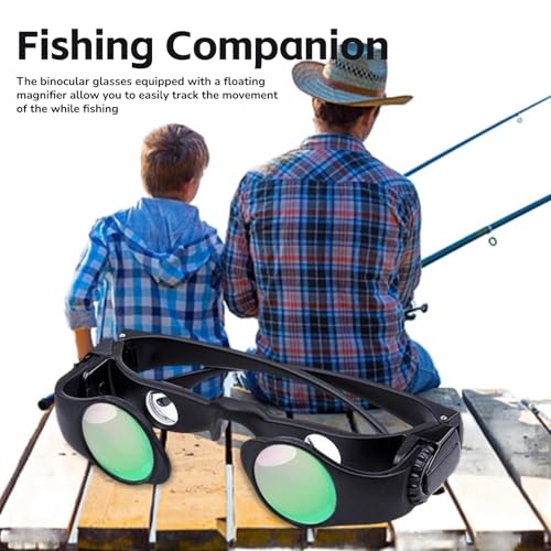 Fishing Binoculars, 8X Magnification HD Optical Lens Portable Binocular Glasses Telescope for Fishing Bird Watching Sports Concerts Theater, Polarized Lenses