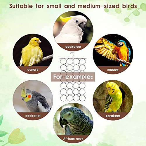 3 Pieces Bird Rat Climbing Rope Net Toy for Cage Bird Rope Perch Swing, Ladder Bridge Hanging Hammock, Small Animal Activity Toy for Gerbil, Mouse, Mice, Parrot