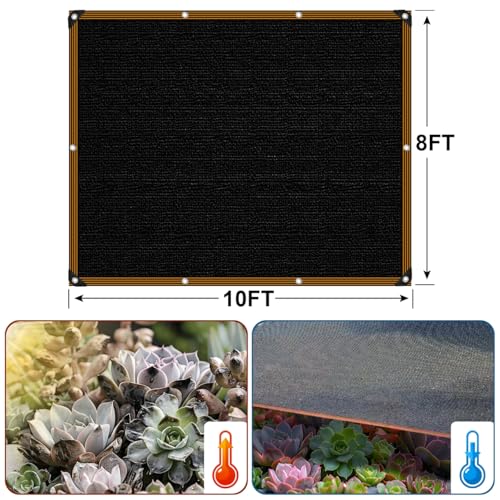 Shade Cloth - for Garden 90% Plant Shades Mesh Tarp with Grommets Outdoor Sun Shades Netting for Chicken Coop Greenhouse Vegetables Pergola Patio Cover - size: 8×10FT