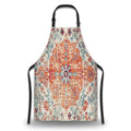 Artist Apron for Women Carpet Boho Style Ethnic Design Fun Aprons for Men for Kitchen Cooking Restaurant BBQ Painting Crafting Gardening 27” (W) x 31” (H), Waterproof Aprons - color: Carpet Boho Style