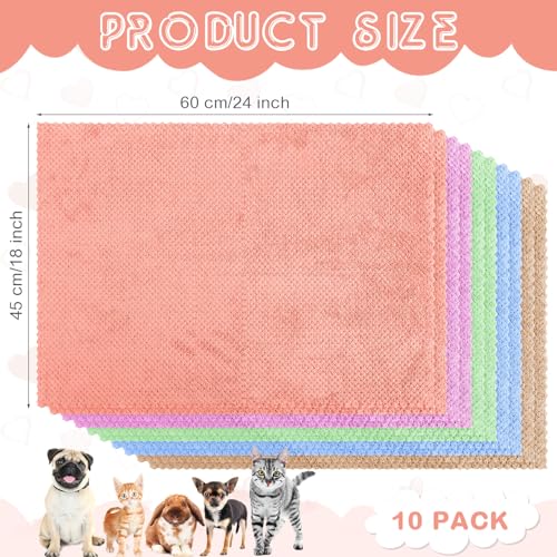 10 Pcs Guinea Pig Cage Liners Washable Rat Bedding for Guinea Pigs Controlling Absorbent Waterproof Pee Pads Blanket for Rabbits Hamster Small Animal Chinchilla(Grid,18x24 Inch,Multicolor) - color: Multicolor, size: 18x24 Inch, style: Grid