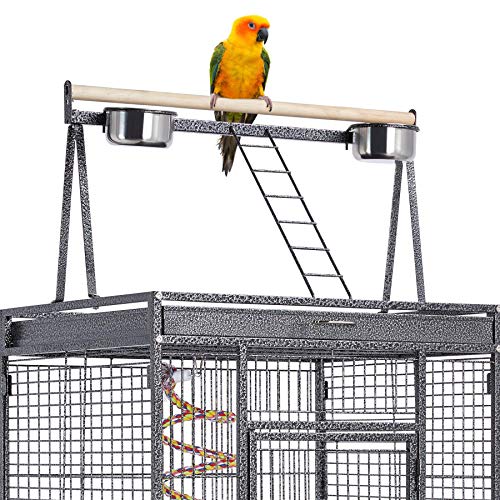 Yaheetech 68-inch Rolling Play Top Large Parrot Bird Cage for African Grey Cockatiel Conure Lovebird Parakeet Budgie