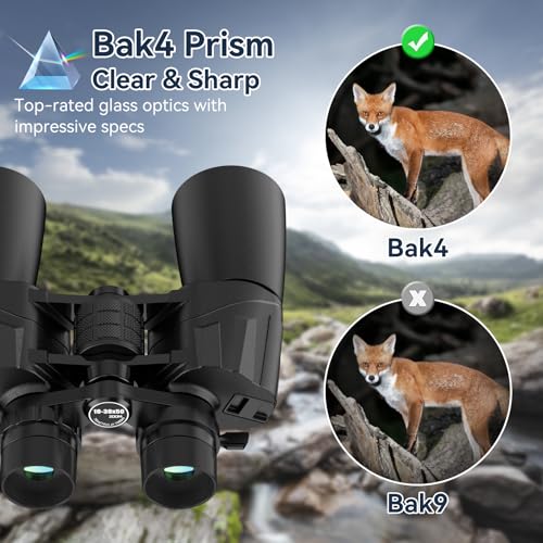 10-30X50 High Powered Zoom Binoculars for Adults - Professional Military HD Binoculars with BAK4 Prism/FMC Lens/Large View/Waterpoof/Low Light Night Vision for Bird Watching, Hunting, Outdoor, Hiking - color: 10-30X50 (BAK4)