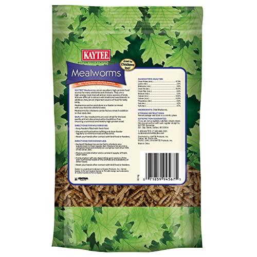 Kaytee Wild Bird Food Mealworms For Bluebirds, Wrens, Robins, Chickadees, Woodpeckers, Cardinals & Chickens, 3.5 Ounce - size: 3.5 Ounce (Pack of 1)