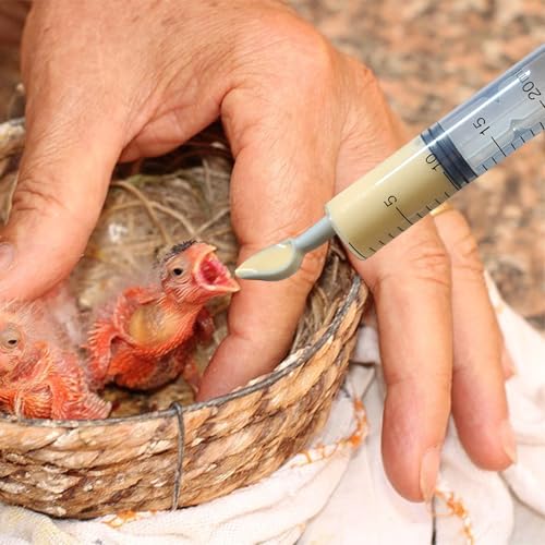 Baby Bird Feeding Syringe Set, Small Pet Parrot Feeding Tubes for Birds, Hand Feeding Tubes Kit Parrot Feeder Food Feeding & Watering Supplies for Small Pet Baby Birds (20ML+50ML) - color: 20ML+50ML