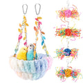 KATUMO Parakeet Nest, Parrot Breeding Bed Conure Snuggle Nest Cockatiel Swing Bed for Small Pets, Size Large - color: Pink, size: 6.7"L x 6.7"W x 3.5"Th