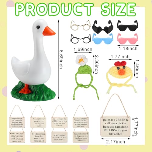 Yalikop Magnetic Goose Key Holder Interchangeable Support Desk Goose 7 Inch, Customized Sign, Cute Key Holder Stand for Inspirational Signs, Gift for Gooses Lover, Do Not Pet, Personalized