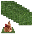 8-Pack Washable Chicken Nesting Pads for Chicken Coop Box, 12" x 12" Artificial Grass Nesting Pads for Chicken